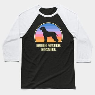 Irish Water Spaniel Vintage Sunset Dog Baseball T-Shirt